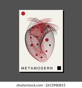 ,Metamodernism in Brutalist style , minimalist vector poster with bold geometric shapes and retro-futuristic vibes. Perfect for web backgrounds, posters, magazine covers, and hi-tech prints.