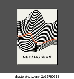 ,Metamodernism in Brutalist style , minimalist vector poster with bold geometric shapes and retro-futuristic vibes. Perfect for web backgrounds, posters, magazine covers, and hi-tech prints.