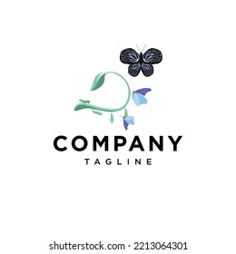 Metamorphosa butterfly vector logo template