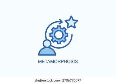 Icono de la metamorfosis o Ilustración vectorial aislada del logotipo