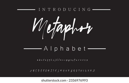 Metaphor Best Alphabet Beautiful Calligraphy Signature Font lettering handwritten