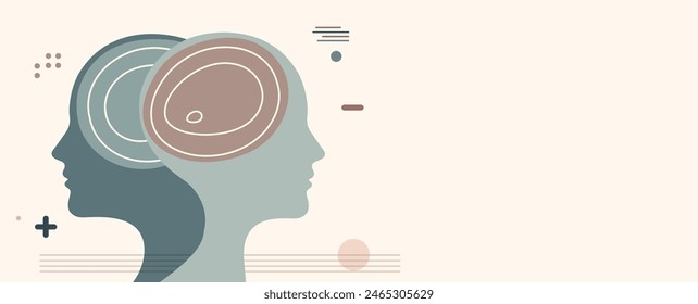 Metaphor bipolar disorder mind mental. Double face. ood disorder concept. Bipolar disease. Split personality. Psychology. Mental health. Psychiatry. OurMindMatter. 2 head silhouette