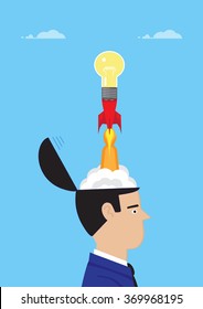 A metaphor on the inspiration moment when an idea take's off.