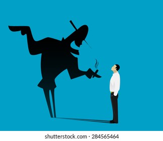 A metaphorical image of the topic of motivation and self-discipline. Vector