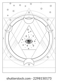 metaphysical coloring page for adult