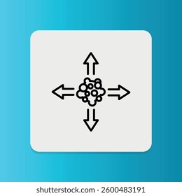 Metastasis icon. Editable stroke. Vector illustration	