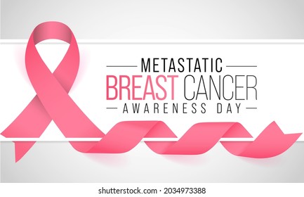 Metastatic Breast Cancer awareness day is observed every year on October 13, also referred to as advanced breast cancer that has spread beyond the part of the body where it started, Vector art