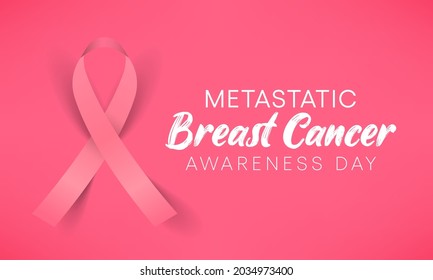 Metastatic Breast Cancer awareness day is observed every year on October 13, also referred to as advanced breast cancer that has spread beyond the part of the body where it started, Vector art