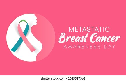 Metastatic Breast Cancer awareness day is observed every year on October 13, also referred to as advanced breast cancer that has spread beyond the part of the body where it started, Vector art