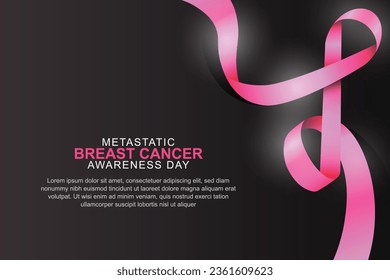 Metastatic Breast Cancer Awareness Day background. Vector illustration.