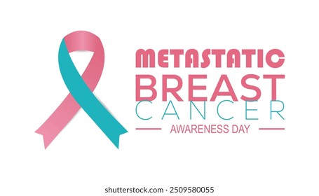 Metastatic Breast Cancer Awareness Day is observed every year on October. Medical Healthcare Awareness concept. background, placard, banner template Vector illustration design.