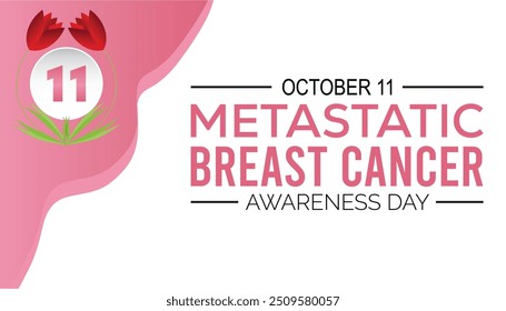 Metastatic Breast Cancer Awareness Day is observed every year on October. Medical Healthcare Awareness concept. background, placard, banner template Vector illustration design.