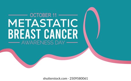 Metastatic Breast Cancer Awareness Day is observed every year on October. Medical Healthcare Awareness concept. background, placard, banner template Vector illustration design.