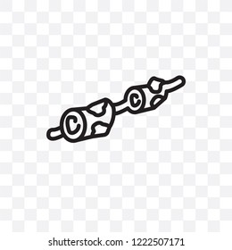 Metastatic cancer vector linear icon isolated on transparent background, Metastatic cancer transparency concept can be used for web and mobile