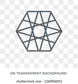 Metatron cube icon. Metatron cube design concept from Geometry collection. Simple element vector illustration on transparent background.