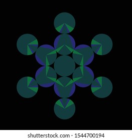 Metatron Cube, Sacred Geometry - Vector