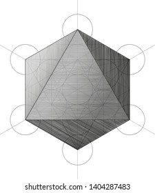 Metatron's Cube, Platonic Solids, Sacred Geometry, Tetrahedron, Hexahedron, Octahedron, Icosahedron, Dodecahedron, Star Tetrahedron, Cuboctahedron