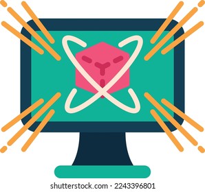 Metaverse 3D-Computerbildschirmgrafik