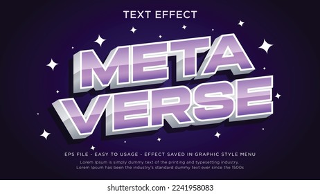 Efecto de texto editable en 3d de metaverse