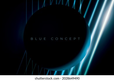 Metaverse abstract background with back lighting 3d shape. Backdrop concept for presentation.