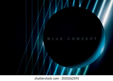 Metaverse abstract background with copy space. Back lighting 3d shape. Minimalistic concept for presentation.