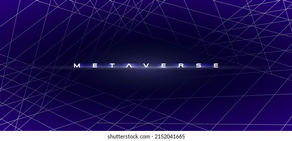 Metaverse fondo abstracto con cuadrículas de perspectiva en las diferentes dimensiones, ciberespacio virtual. Vector