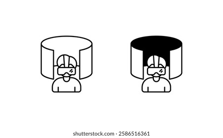 Metaverse Avatar icon design with white background stock illustration