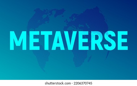 Metaverse Hintergrundspiel 3d abstraktes Logo für Cybertechnologie. Futuristische Neon-Metahintergrund, virtuelle Realität