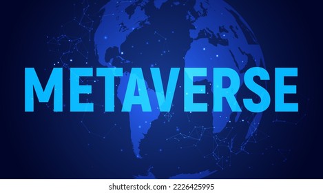 Metaverse background game 3d abstract cyber technology logo. Futuristic neon metaverse background virtual reality