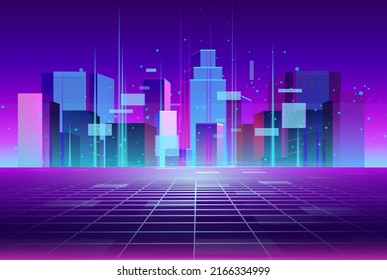 metaverse blue technology background template