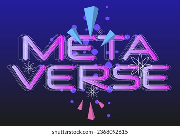 Metaverse Design On Dark Background Vector Eps 10