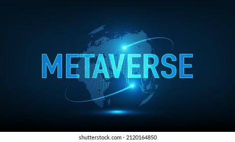 Metaverse digital world smart futuristic interface technology background, Vector Illustration