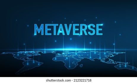 Metaverse digital world smart futuristic interface technology background, Vector Illustration