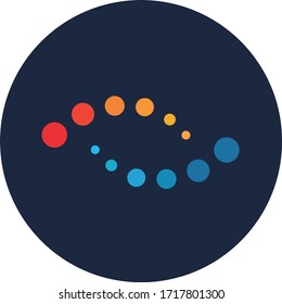 metaverse dualchain network token coin logo vector icon