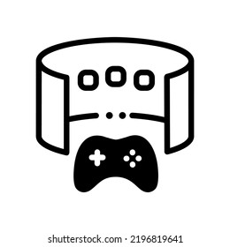 imagen de icono de juego de metáfora trazo editable