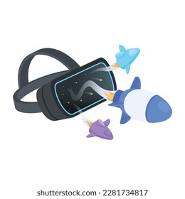 Metaverse glasses icon in 3d style 