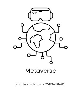 Metaverse – Globe with VR Representing Virtual and Augmented Digital Worlds