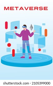 Metaverse-Hand-Zeichnungskonzept Kunstillustration 