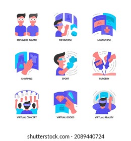 Iconos metálicos con estilo plano