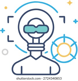 Conjunto de iconos de metaverso para mundo virtual, avatares digitales, Web 3, cadena de bloques, Tecnología de realidad virtual y futuro diseño de interacción en línea