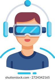 Metaverse Icons Set für virtuelle Welt, digitale Avatare, Web3, Blockchain, VR AR-Technologie und zukünftiges Online-Interaktionsdesign