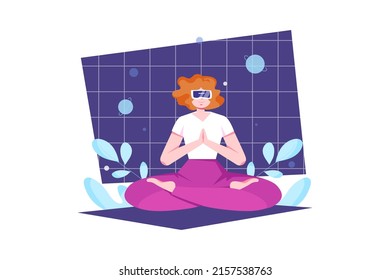 Metaverse Illustration concept. Flat illustration isolated on white background