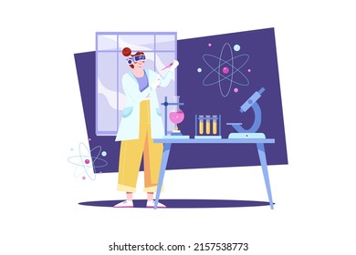 Metaverse Illustration concept. Flat illustration isolated on white background