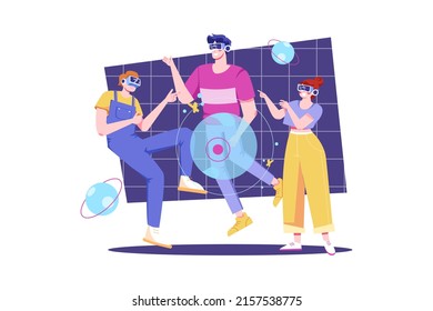 Metaverse Illustration concept. Flat illustration isolated on white background