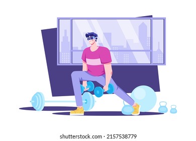 Metaverse Illustration concept. Flat illustration isolated on white background