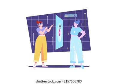 Metaverse Illustration concept. Flat illustration isolated on white background