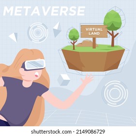 Metaverse Land sells in Virtual World concept