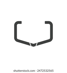 Metaverse Letter V Logo, V Logo Design, Flat V Logo, Technologie Logo, futuristische Trends Symbol