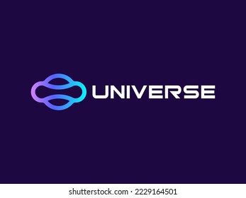 Logotipo Metaverse, concepto del logotipo del universo