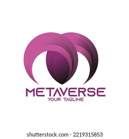 Metaverse Logo, Vektorsymbol, violett